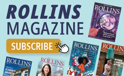 a callout graphic that says rollins magazine subscribe
