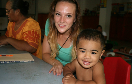 Tori Cowger led the epidemiological investigation of a small outbreak of typhoid fever in American Samoa. Both of their projects helped address health issues that affect young children.