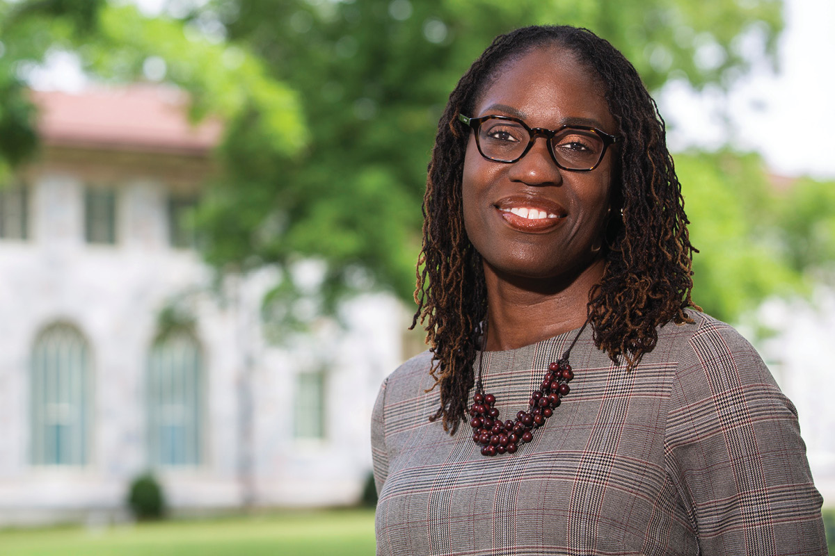 An outdoor portrait of recent appointed dean Kimberly Jacob Arriola