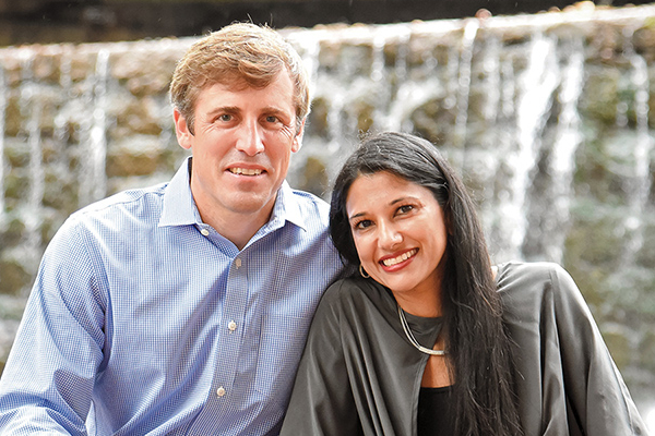 Portrait of Bruce Brown and Ami Shah Brown.